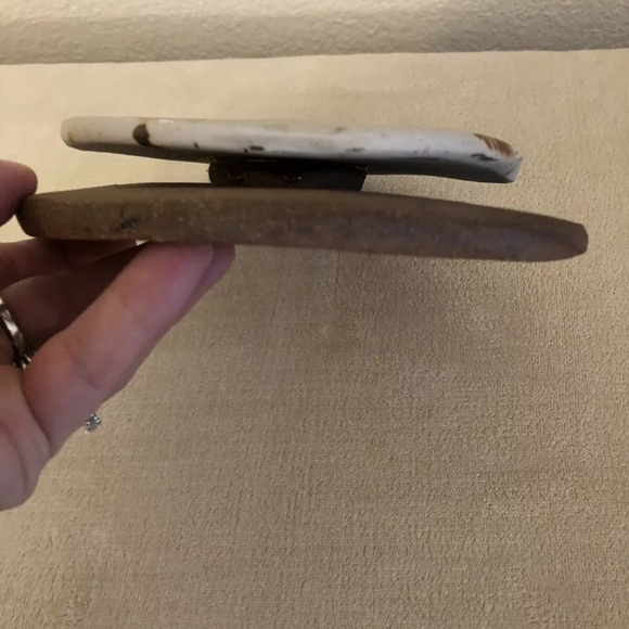 BUCK WALL HANGING River Rock On Clay, Rustic Cabin - Picture 5 of 5